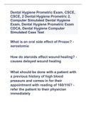 Dental Hygiene Prometric Exam, CSCE, CSCE, 2 Dental Hygiene Prometric 2, Computer Simulated Dental Hygiene Exam, Dental Hygiene Prometric Exam CDCA, Dental Hygiene Computer Simulated Case Test|2023 LATEST UPDATE|GUARANTEED SUCCESS