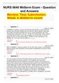 NURS 6640 Midterm Exam - Question and Answers