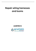 AURETR010 - Acumen Institute of Further Education_ Australian National University _ Repair wiring harnesses and looms