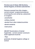 Florida Laws & Rules 466 Dentistry, Dental Hygiene, & Dental Laboratories|2023 LATEST UPDATE|GUARANTEED SUCCESS