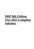 NRP 8th Edition  Test 2023 Complete  Solution