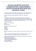 DUCKS UNLIMITED ECOLOGY CONSERVATION & MANAGEMENT CERTIFICATION REVIEW NEW 2023 MATERIAL GUIDE