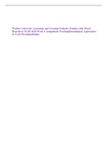 Walden University (Assessing and Treating Pediatric Patients with Mood Disorders) NURS 6630 Week 4 Assignment: Psychopharmalogical Approaches to Treat Psychopathology