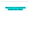 ARDMS SPI Exam| 60 QUESTIONS| ANSWERS 100% CORRECT