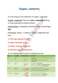 Organic chemistry IGCSE