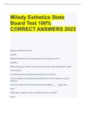 Milady Esthetics State  Board Test 100%  CORRECT ANSWERS 2023