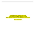 Week 8: Intellectual Disability Study Guide College of Nursing-PMHNP, Walden University NRNP 6665: Psychiatric Mental Health Nurse Practitioner Care Across the Lifespan 