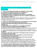 ATI Nurse's Touch Nursing informatics and Technology 2022/2023 | NR 306 Nursing informatics and Technology