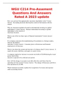 WGU C214 Pre-Assement Questions And Answers Rated A 2023 update 