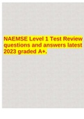 NAEMSE Level 1 Test Review questions and answers latest 2023 graded A+.