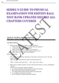 Seidel's Guide to Physical Examination 9th Edition Ball Test Bank / Ball: Seidel’s Guide to Physical Examination, 9th Edition, complete test bank; questions and answers (deeply explained)