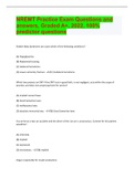 NREMT Practice Exam Questions and answers, Graded A+, 2022, 100% predictor questions