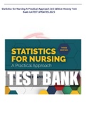 Statistics for Nursing A Practical Approach 3rd Edition Heavey Test Bank LATEST UPDATES.2023