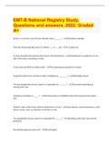 EMT-B National Registry Study. Questions and answers, 2022. Graded A+