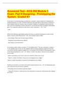 Answered Test - ACQ 202 Module 3 Exam: Part II Designing - Prototyping the System. Graded A+