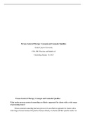 CNL 500 Topic 3 Assignment: Person Centered Therapy Concepts and Counselor Qualities (Obj. 3.1, and 3.3)