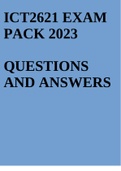 ICT2621 EXAM PACK 2023