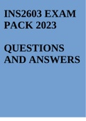 INS2603 EXAM PACK 2023