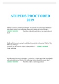 ATI PEDS PROCTORED 2019