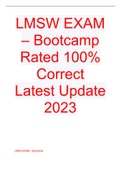  LMSW EXAM – Bootcamp Rated 100% Correct Latest Update 2023