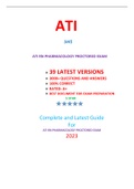 ATI PN & RN COMPREHENSIVE ,COMMUNITY ,FUNDAMENTALS , LEADERSHIP ,MATERNAL NEWBORN OB , MATERNAL NEWBORN ,MATERNITY ,MENTAL HEALTH ,NURSING ,PEDIATRICS,PHARMACOLOGY PROCTORED EXAM (MULTIPLE VERSIONS)