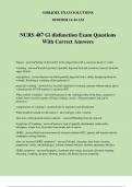 NURS 487 Gi disfunction Exam Questions With Correct Answers