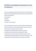 ATI RN Concept-Based Assessment Level 2 Practice A  QUESTIONS & ANSWERS 2023 ( A+ GRADED 100% VERIFIED)