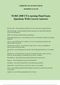 NURS 2300 UTA nursing Final Exam Questions With Correct Answers