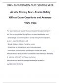 Airside Driving Test - Airside Safety Officer Exam Questions and Answers 100% Pass