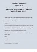 Chapter 18 Diagnosis NURS 3303 Exam Questions 100% Solved.