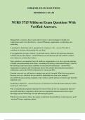 NURS 3715 Midterm Exam Questions With Verified Answers.