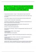 BLAW212 1ST HALF EXAM QUESTIONS AND ANSWERS (VERIFIED ANSWERS) WITH RATIONALES GRADED A+