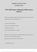 NYU HAP Exam 1 Questions With Correct Answers