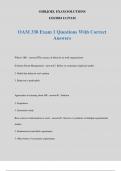 OAM 330 Exam 1 Questions With Correct Answers