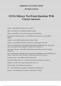 LUOA Odyssey Test Exam Questions With Correct Answers.