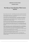 The Odyssey Exam Questions With Correct Answers