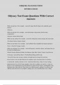 Odyssey Test Exam Questions With Correct Answers