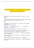 Air Assault Phase 1 Written Test Questions And Answers Graded A+.