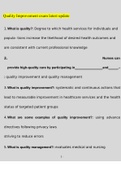 Healthcare Quality Improvement and Risk Management-WGU C430 Exams Questions and Answers (2022/2023) (Verified Answers)