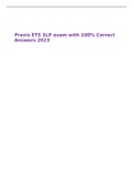 Praxis ETS SLP exam with 100% Correct Answers 2023