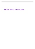 NASM (YES) Final Exam