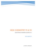 HESI CHEMISTRY V1 $V2 QUESTIONS & ANSWERS (SCORED A+) LATEST UPDATE 100% GUARANTEED