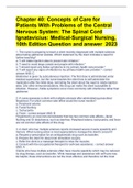 Chapter 40: Concepts of Care for Patients With Problems of the Central Nervous System: The Spinal Cord Ignatavicius: Medical-Surgical Nursing, 10th Edition Question and answer  2023