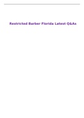 Restricted Barber Florida Latest Q&As