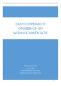 Examenopdracht Opleidings - en werkveldoriënatie (OWVO)