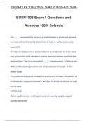 BUSN1003 Exam 1 Questions and Answers 100% Solvedx