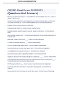 CBSPD Final Exam 2022/2023 (Questions And Answers)