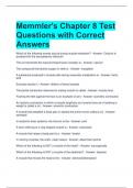 Memmler's Chapter 8 Test Questions with Correct Answers 