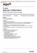 2024 AQA A-level ENGLISH LITERATURE B 7717/1A Paper 1A Question Paper &Mark Scheme (Merged) June 2024 [VERIFIED]