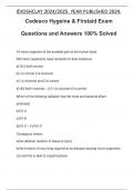 Cedesco Hygeine & Firstaid Exam Questions and Answers 100% Solved